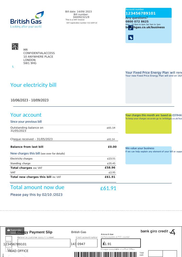 British Gas Template 2023 preview