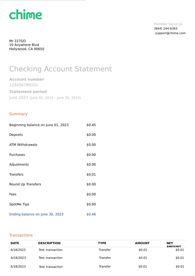 Chime Bank Template New 2023 preview