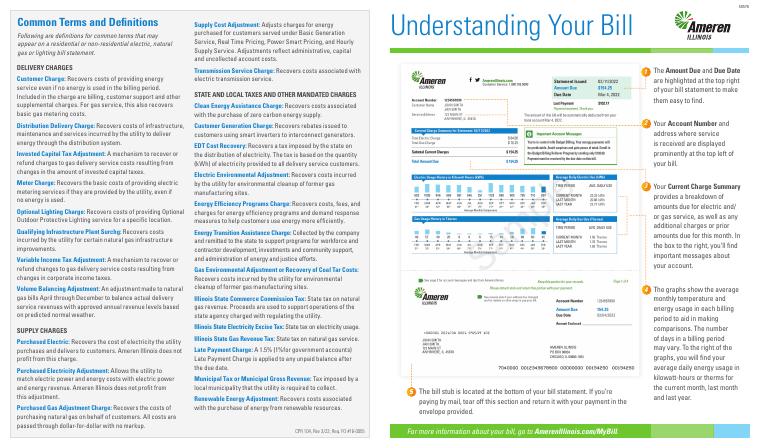Ameren Illinois Understanding Your Bill document preview