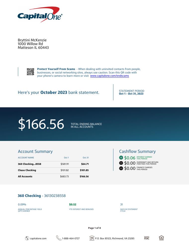 Bank Statement document preview