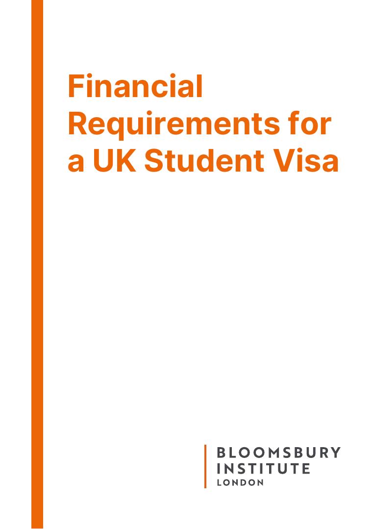 Bloomsbury Institute UK Student Visa Financial Requirements Guide document preview