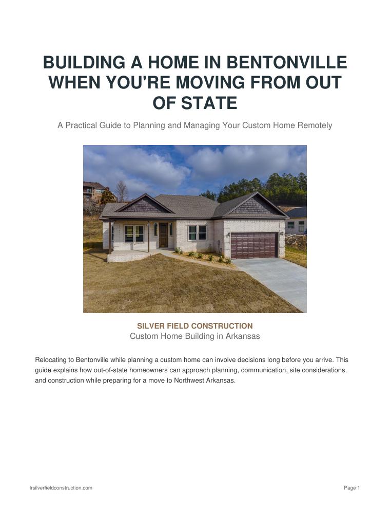 Building a Home in Bentonville When You're Moving From Out of State document preview