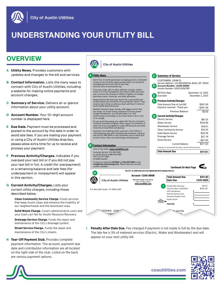 City of Austin Utilities Understanding Your Utility Bill document preview