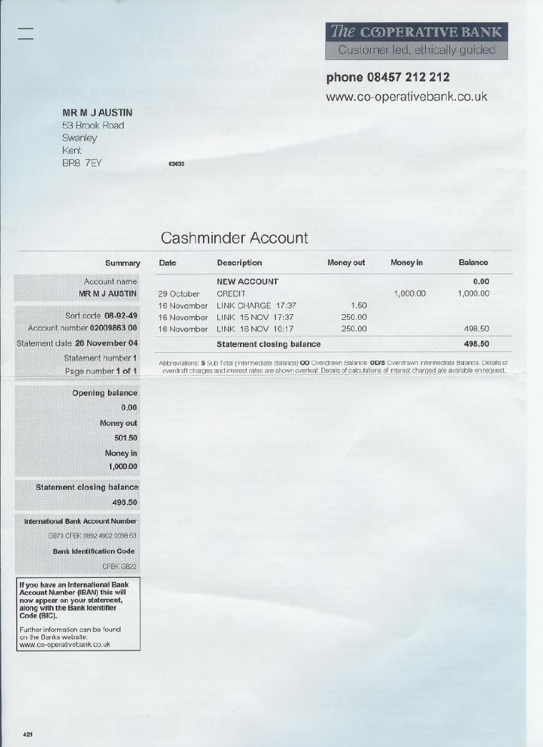 Co-Op C.O.O.P Statement document preview