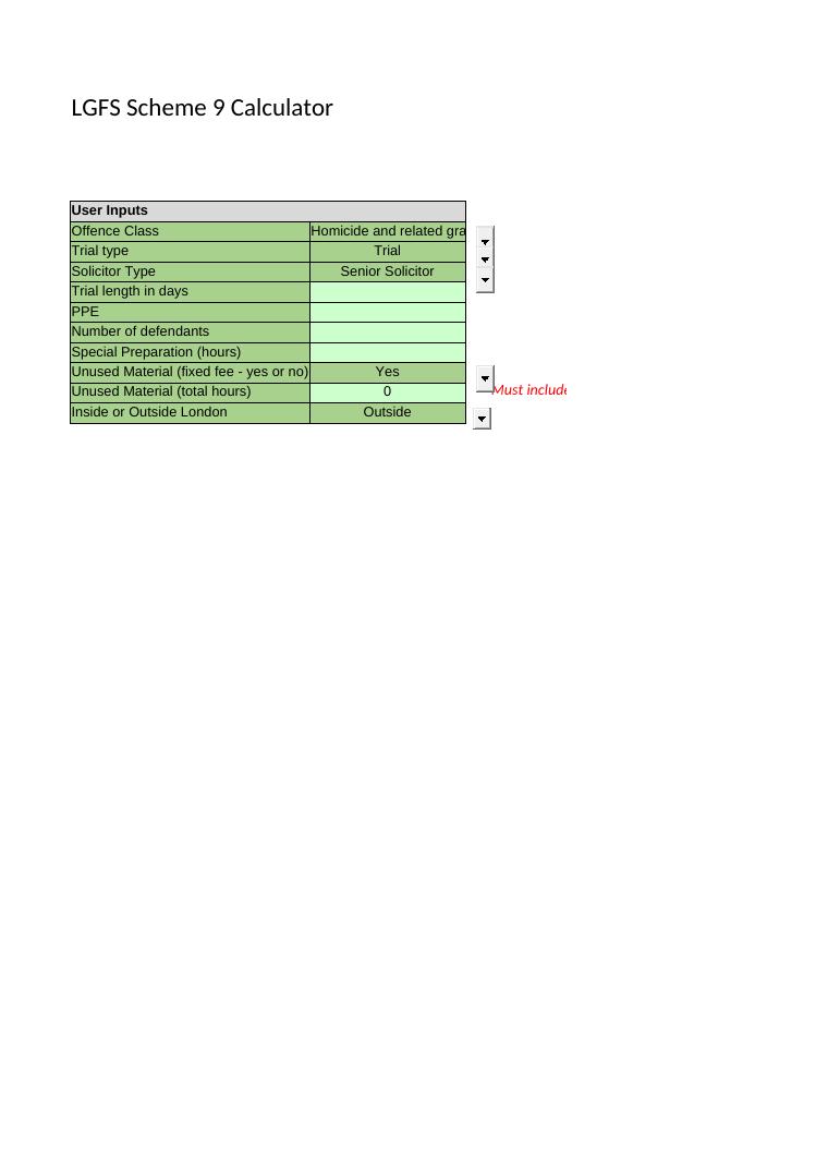 Counsels Fee Calculator (UK) document preview