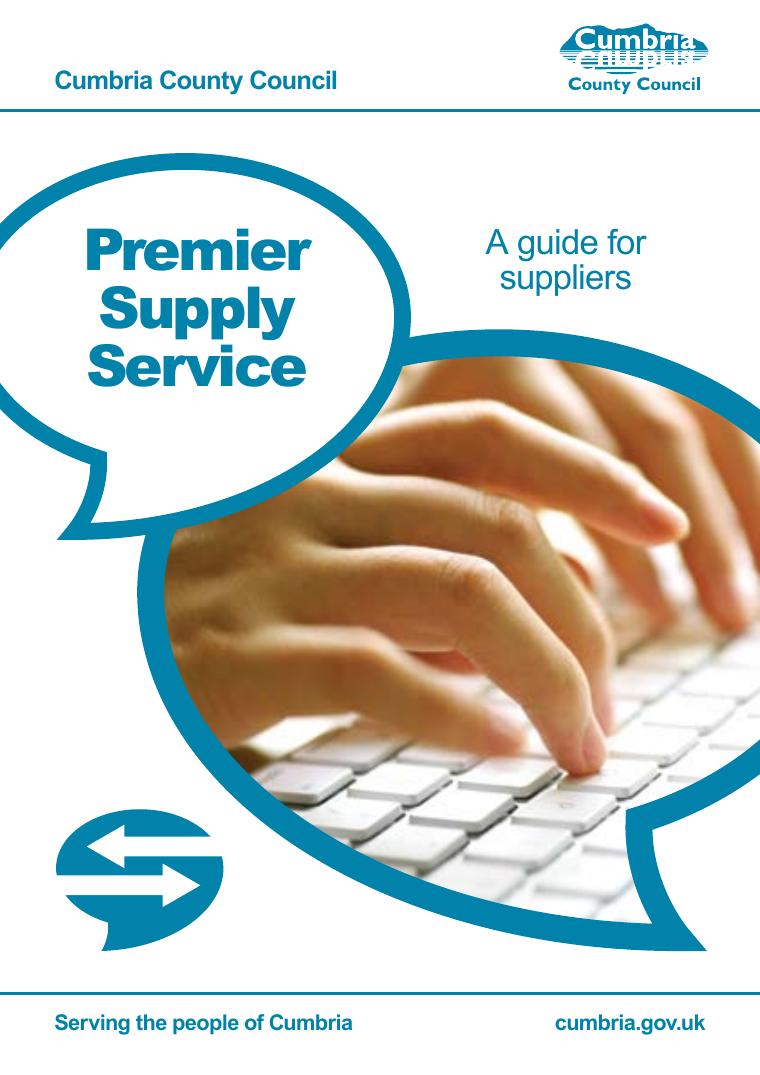 Cumbria County Council Premier Supply Service Suppliers Guide document preview