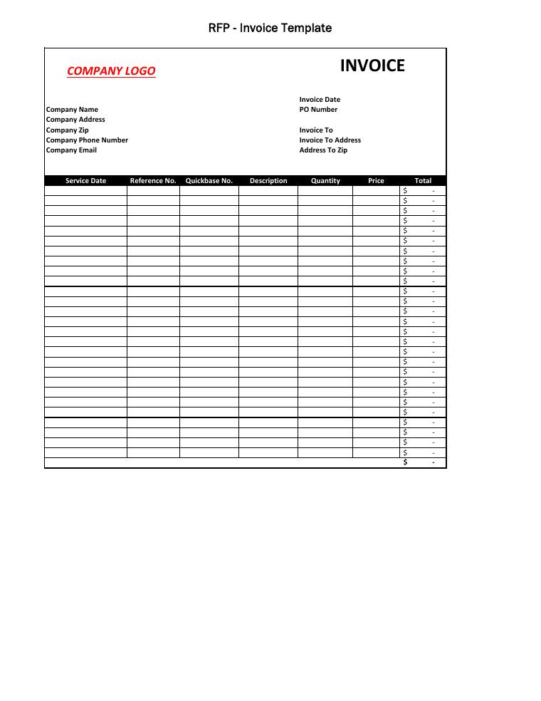 DCPS RFP Invoice Template document preview