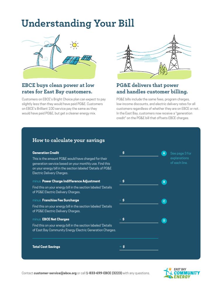 East Bay Community Energy Understanding Your Bill document preview
