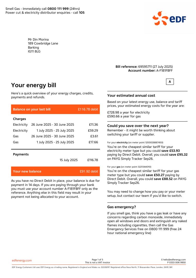 EDF Energy Statement 2025 07 26 document preview