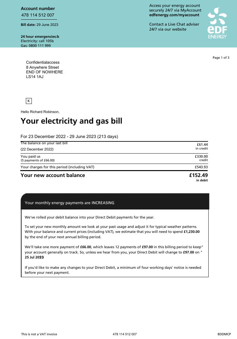 EDF Energy Template 2023 document preview