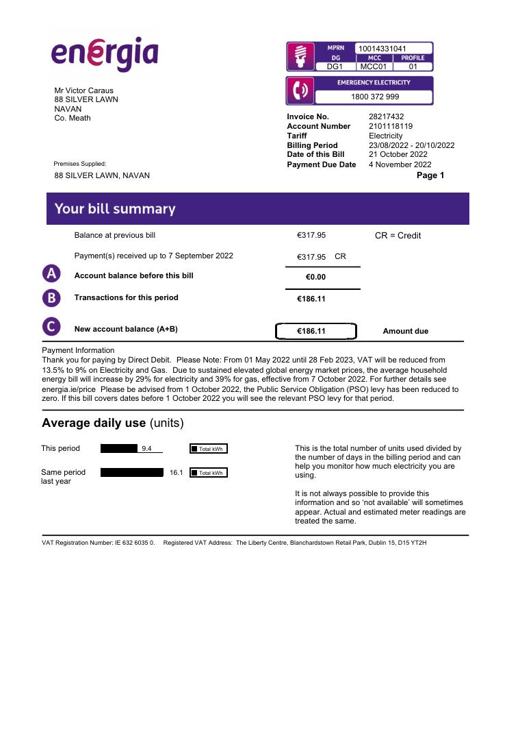Energia Ireland 2021 document preview