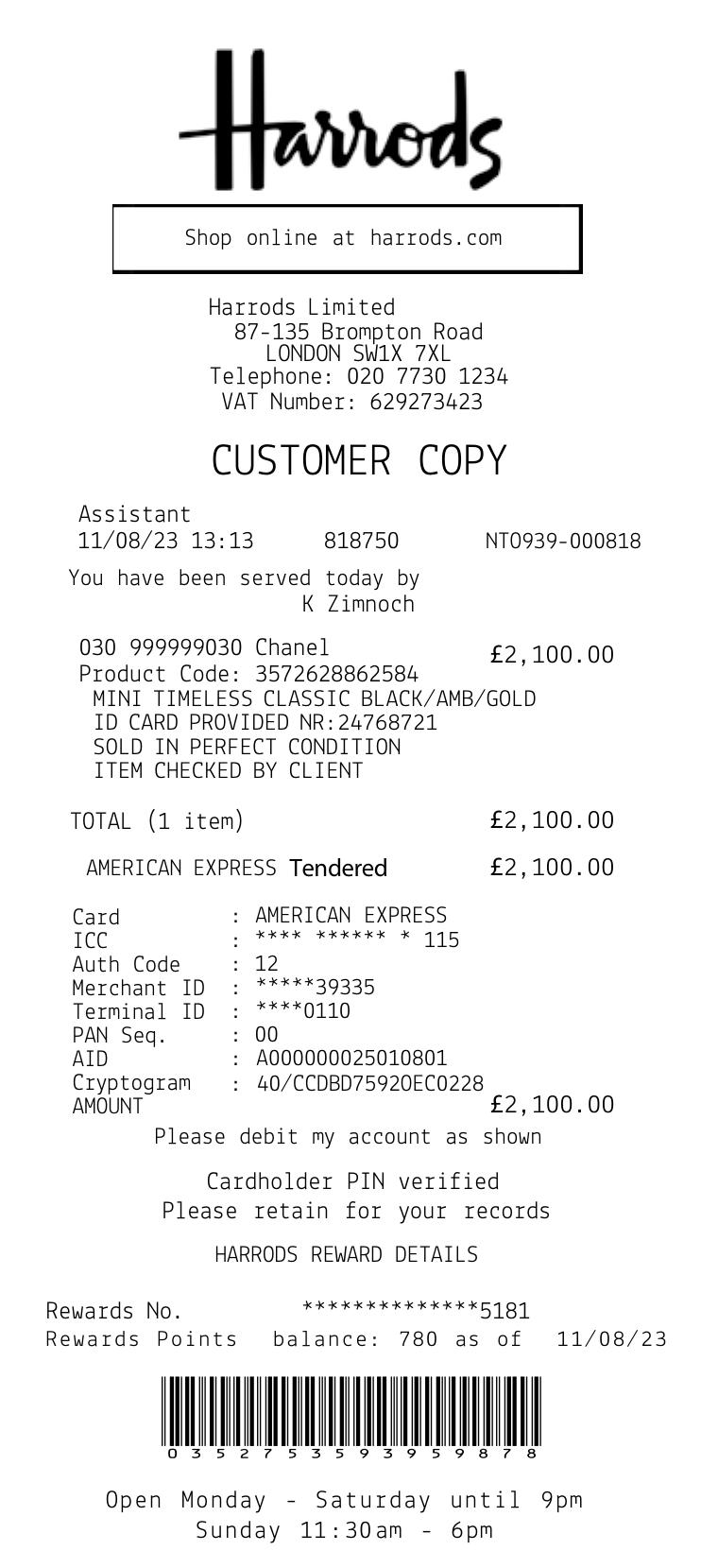 Harrods Thermal Master 2023 document preview
