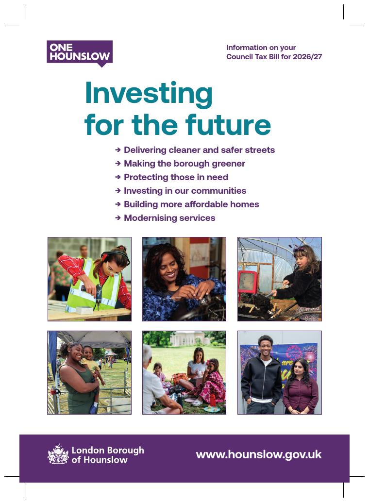 Hounslow Information on Your Council Tax Bill 2026 to 2027 document preview