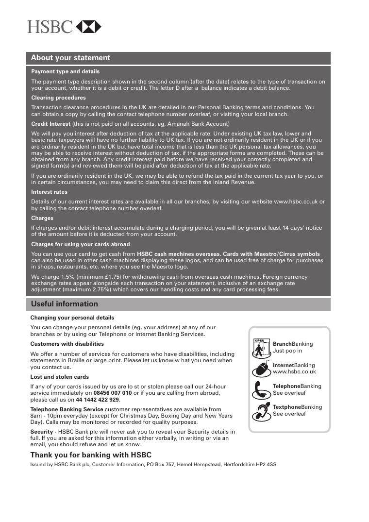HSBC 2008 PDF HSBC Statement document preview
