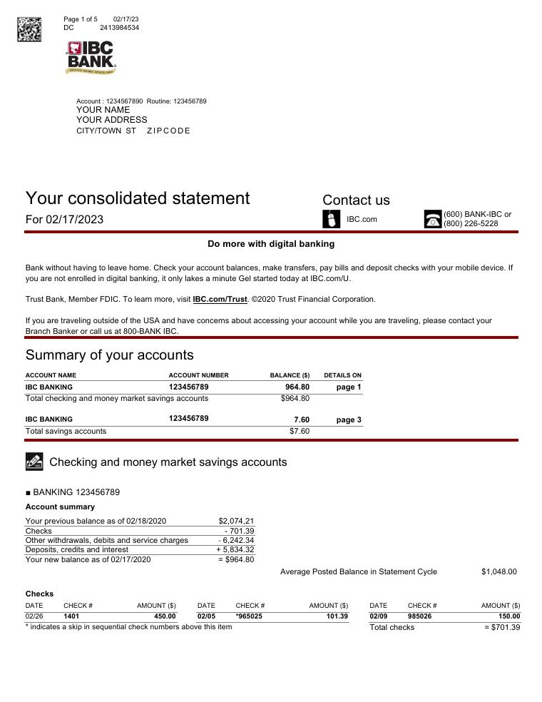 Ibc Statement Template 2023 document preview
