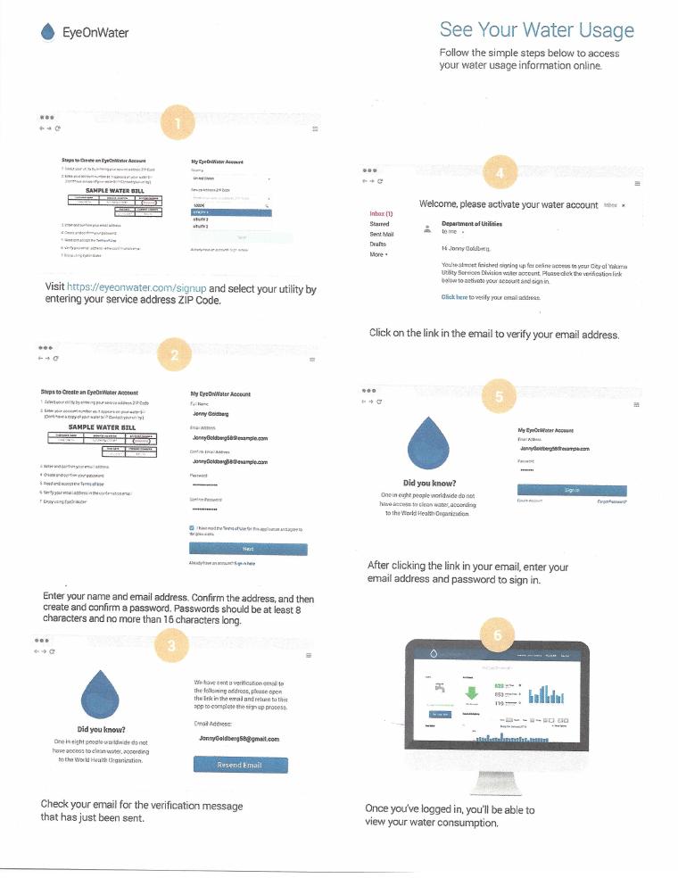 Linden EyeOnWater Sample Water Bill Guide document preview