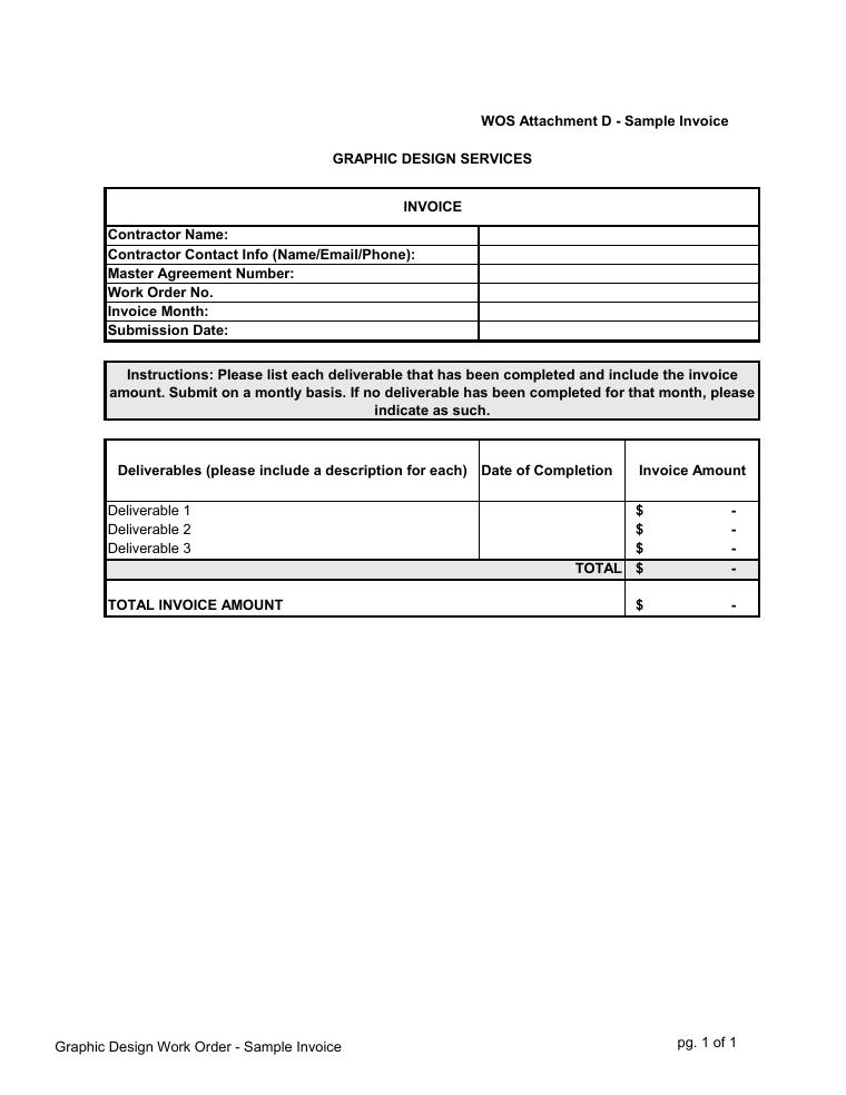 Los Angeles County WOS Attachment D Sample Invoice document preview