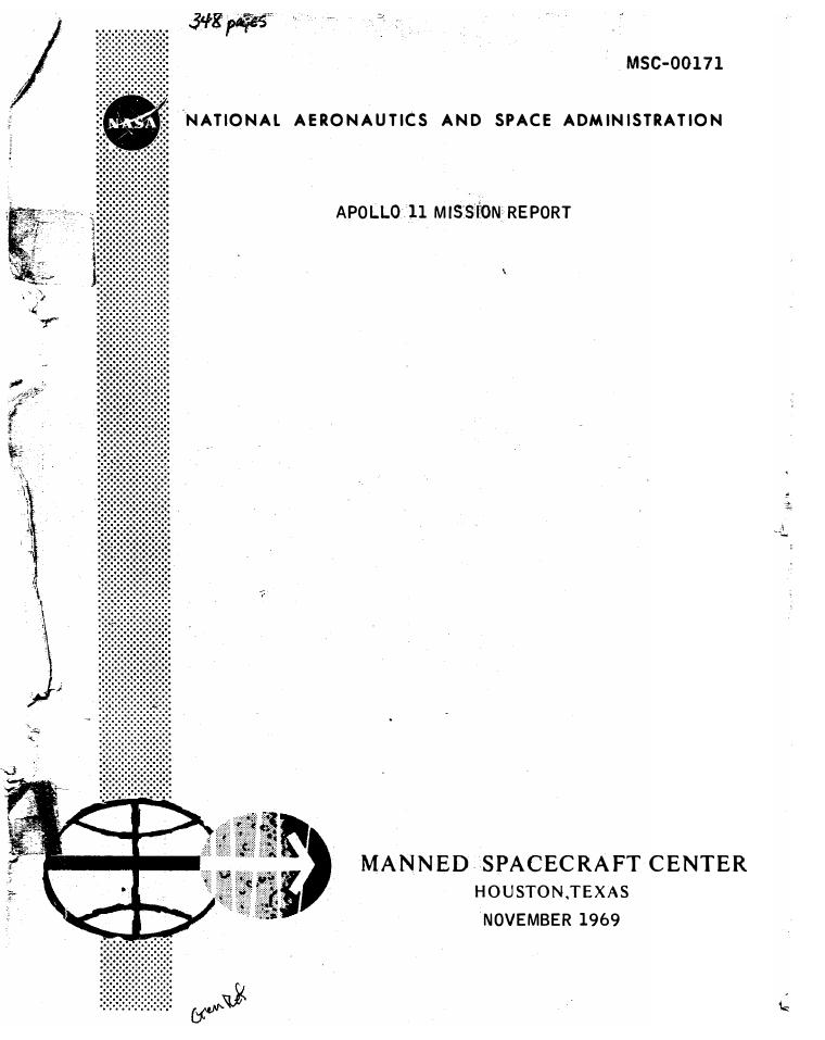 NASA Apollo 11 Mission Report document preview