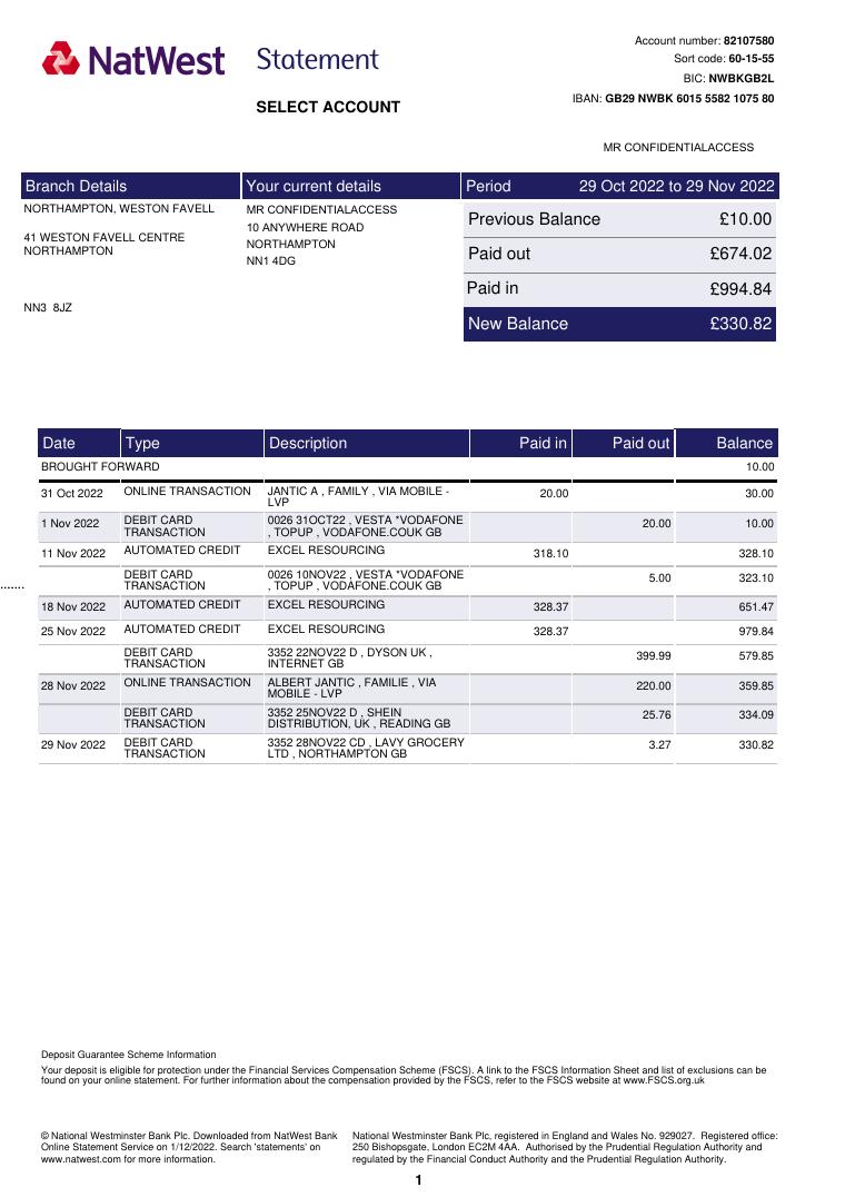 Natwest Bank 2023 document preview