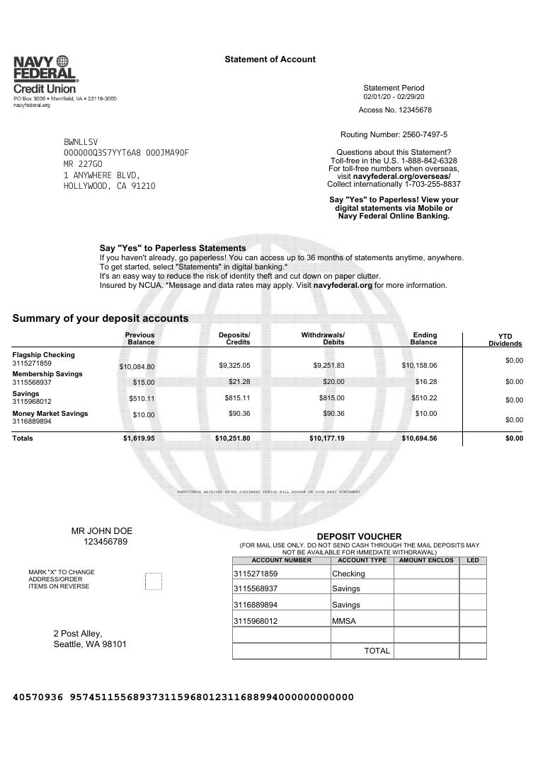 Navy Federal Template 2023 document preview