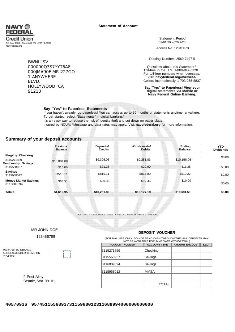 Navy Federal Template 2023 document preview