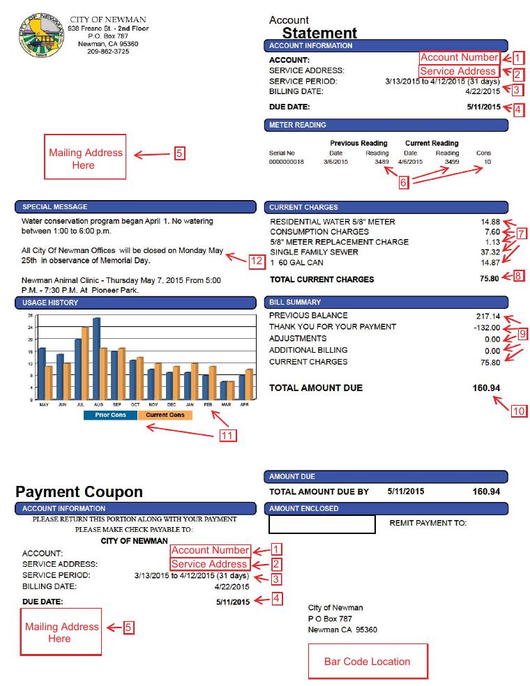 Newman How to Read Your Utility Bill document preview