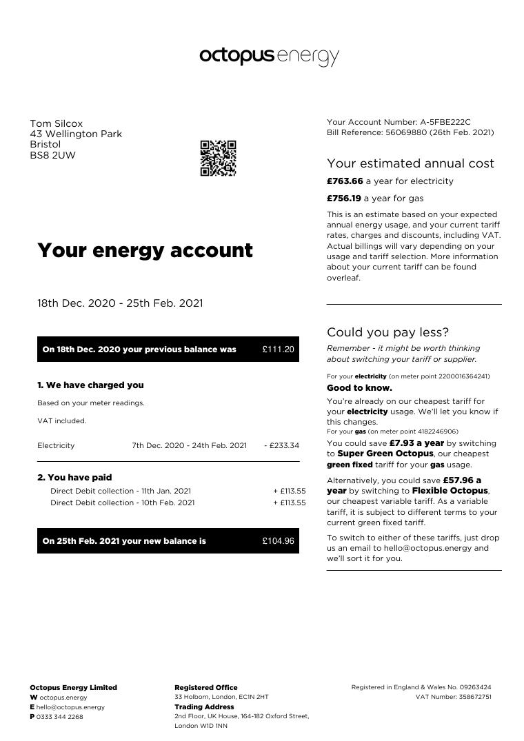 Octopus Energy Statement 2021 02 25 document preview