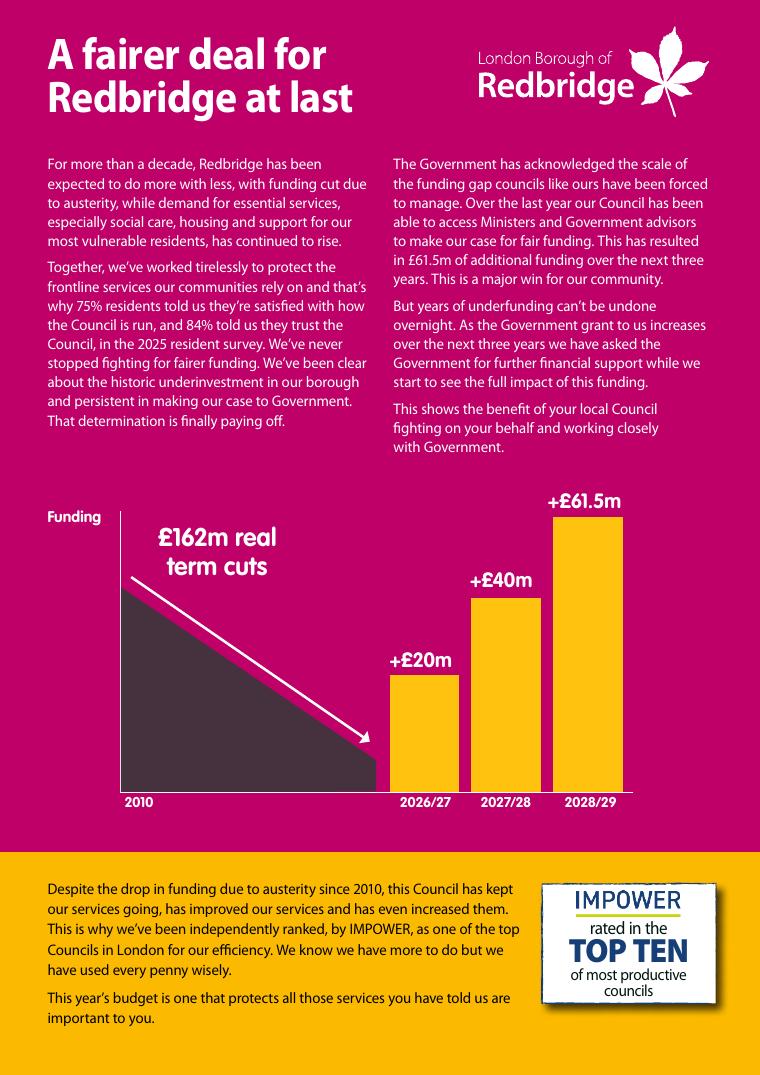 Redbridge Council Tax Guide 2026-27 document preview