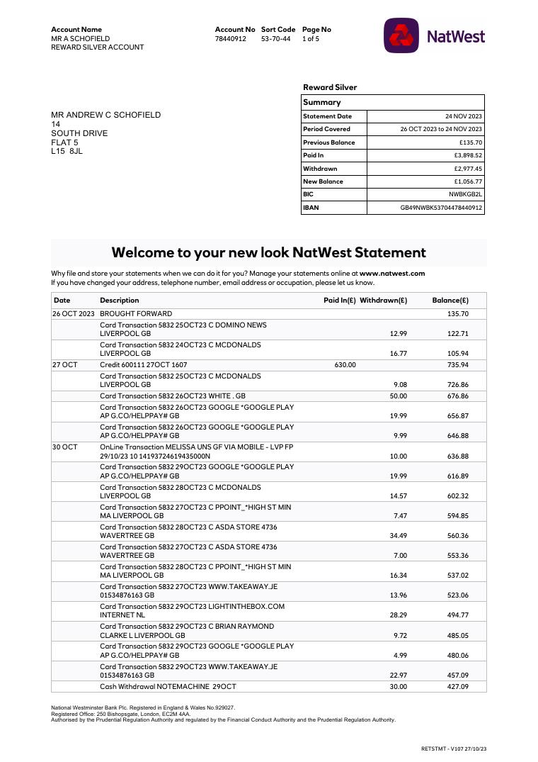 Statement Oct Nov document preview