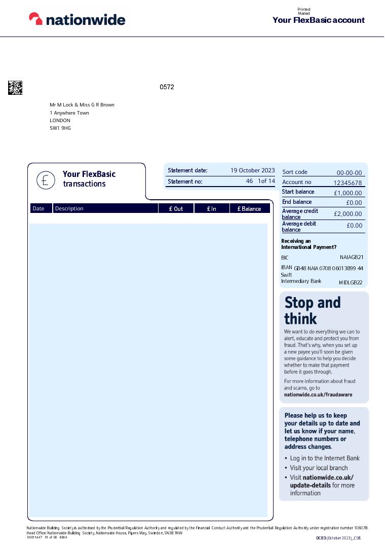 Test 1 Blank document preview