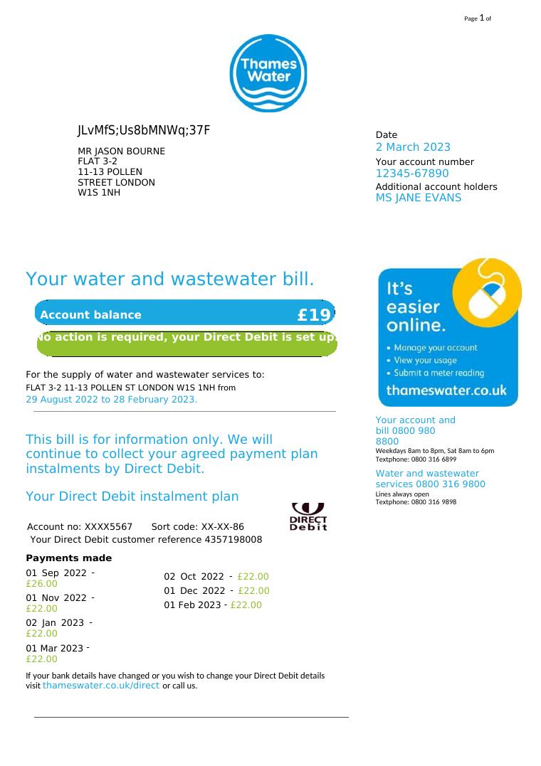Thames Water 2023 Template document preview