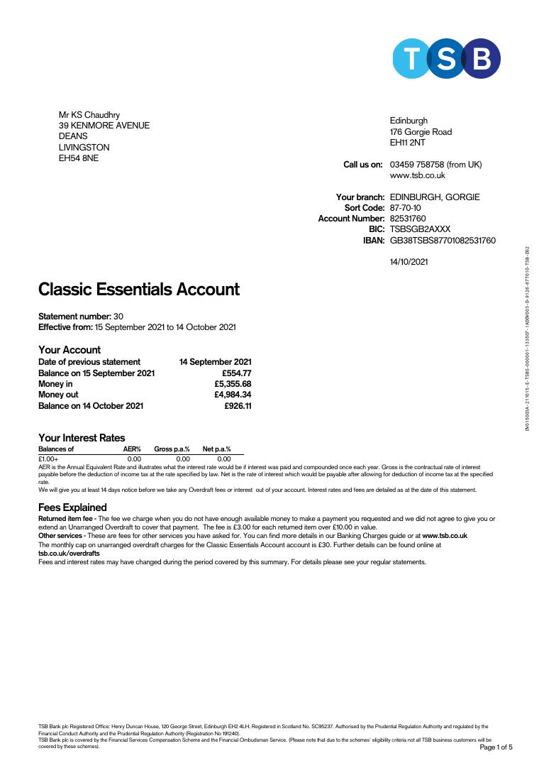TSB Bank 2021 document preview