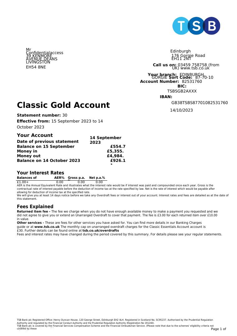 TSB Bank 2023 document preview