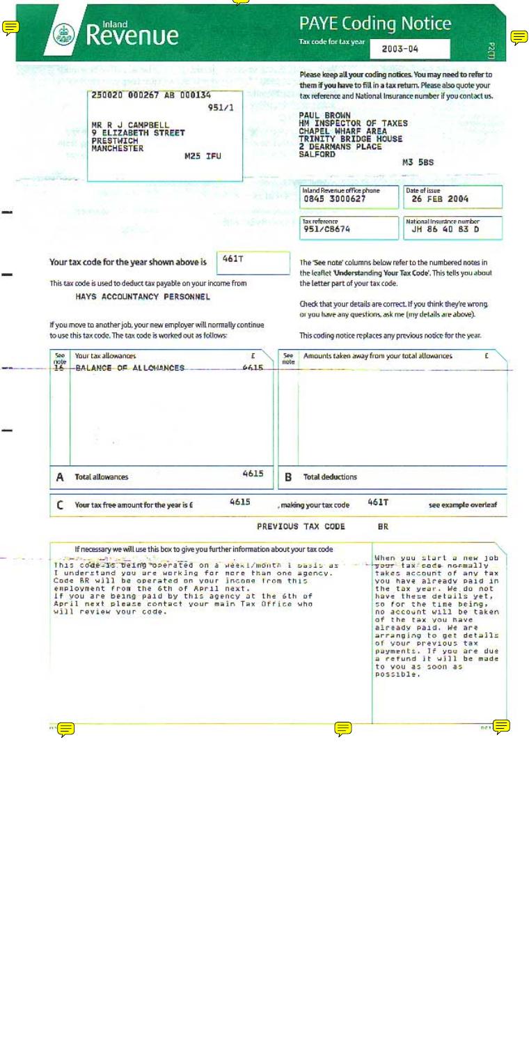 Work Pending 2004 PAYE Sample document preview